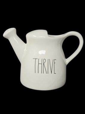 Rae Dunn White Ceramic 'THRIVE' Watering Can -Artisan Collection By Magenta